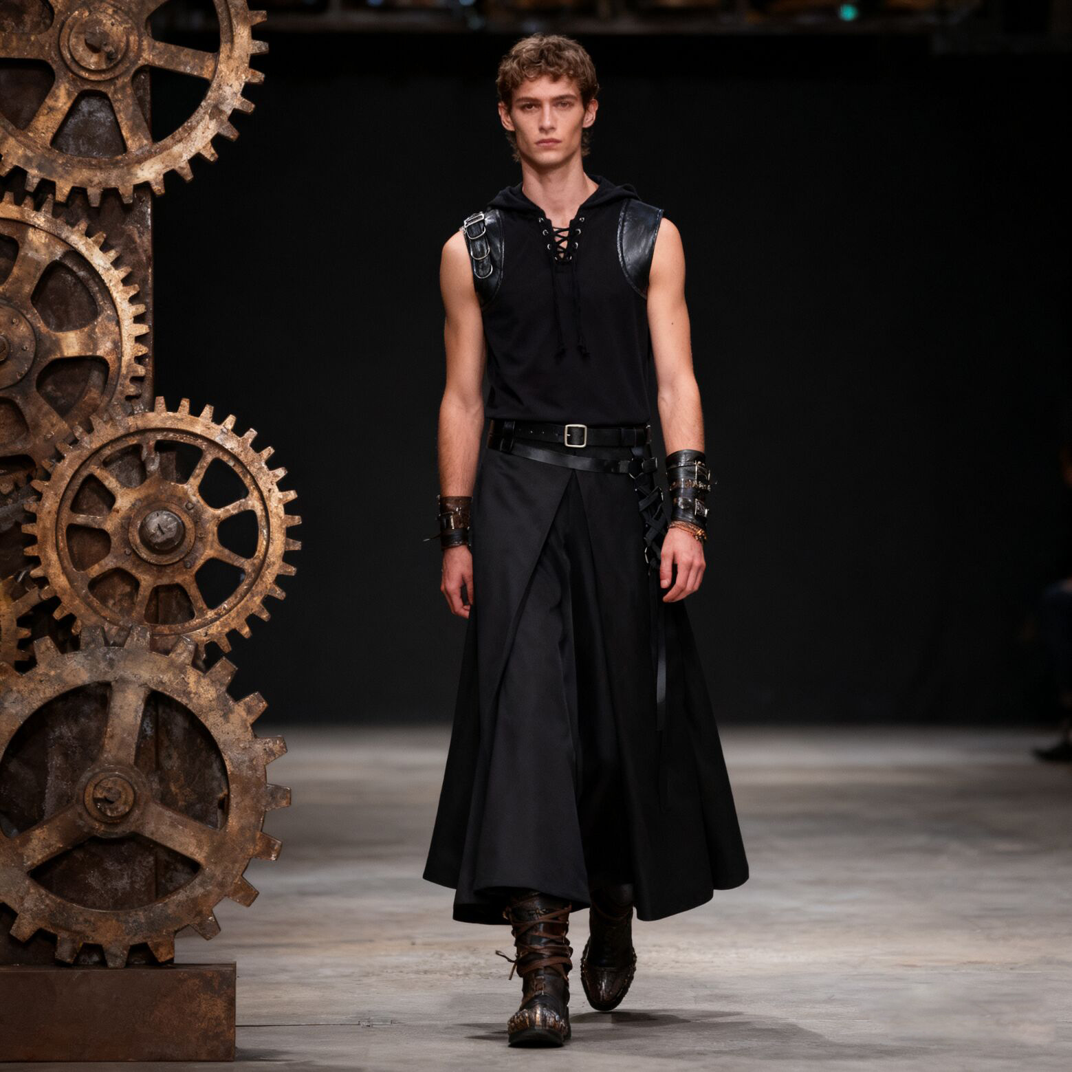 Medieval Gothic Lace Up Pirate Shirt - Camicie da pirata medievali da uomo,