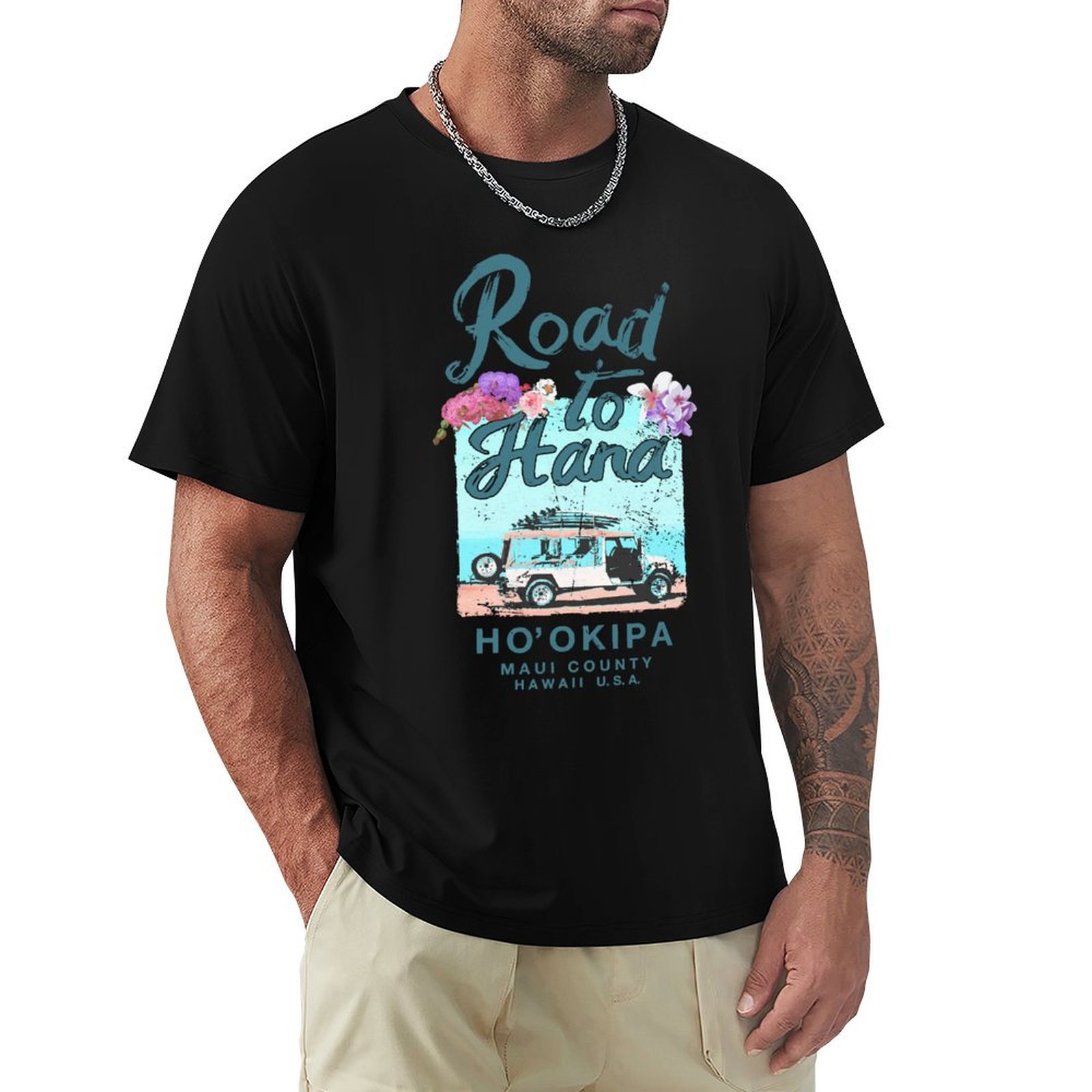 Road to Hana Maui Hawaii T-shi - Vintage Hawaiian Floral Shirt recensione e prezzo