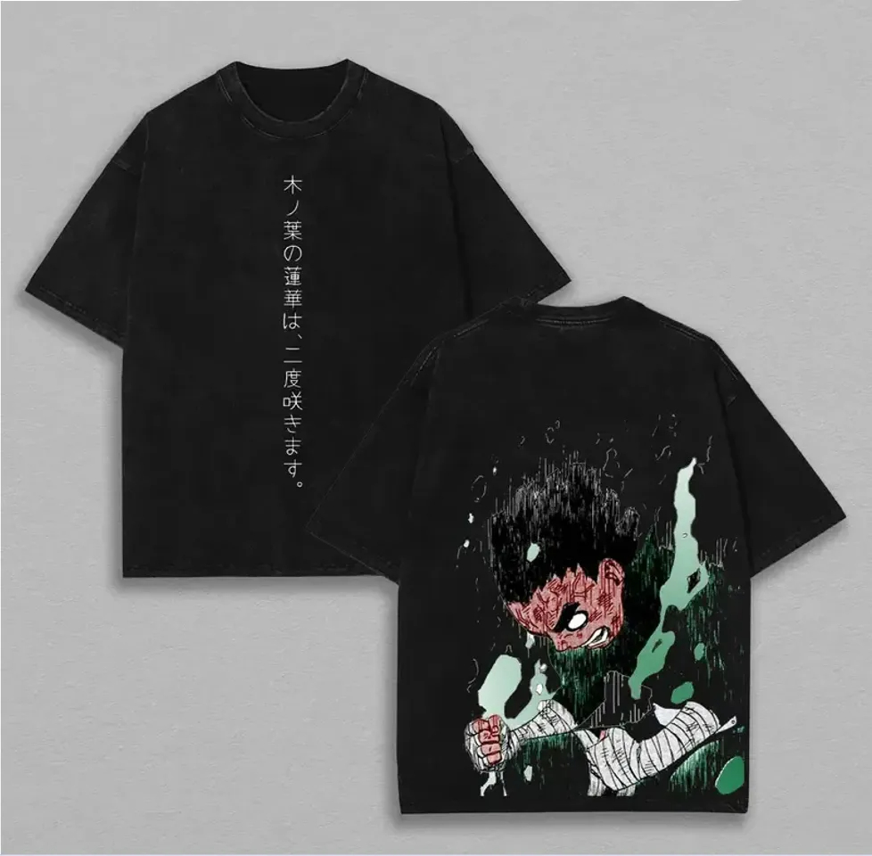 T-Shirt Rock Lee Naruto da Uom - Acid Wash Vintage Graphic T Shirt recensione e prezzo