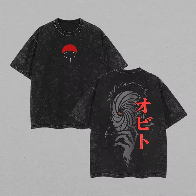 T-shirt Naruto Obito Uchiha co - Acid Wash Vintage Graphic T Shirt recensione e prezzo