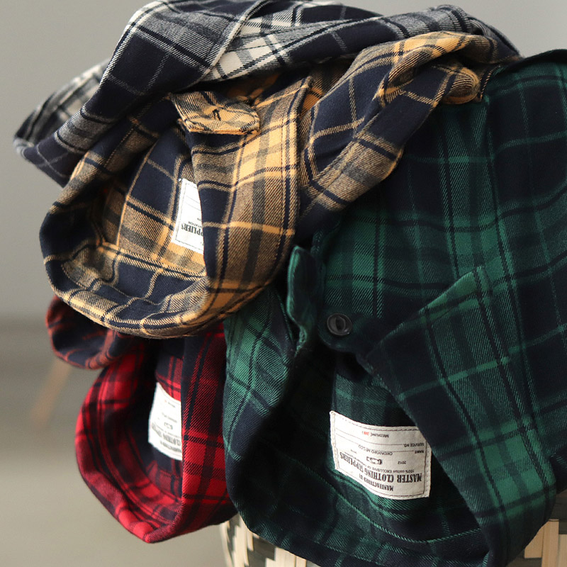 Autunno Nuovo Giapponese Retro - Flannel Plaid Shirt Heavy Weight recensione e prezzo