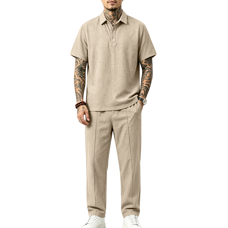 Completo da uomo 2 pezzi: Polo - Mens Linen Shirt Long Sleeve recensione e prezzo