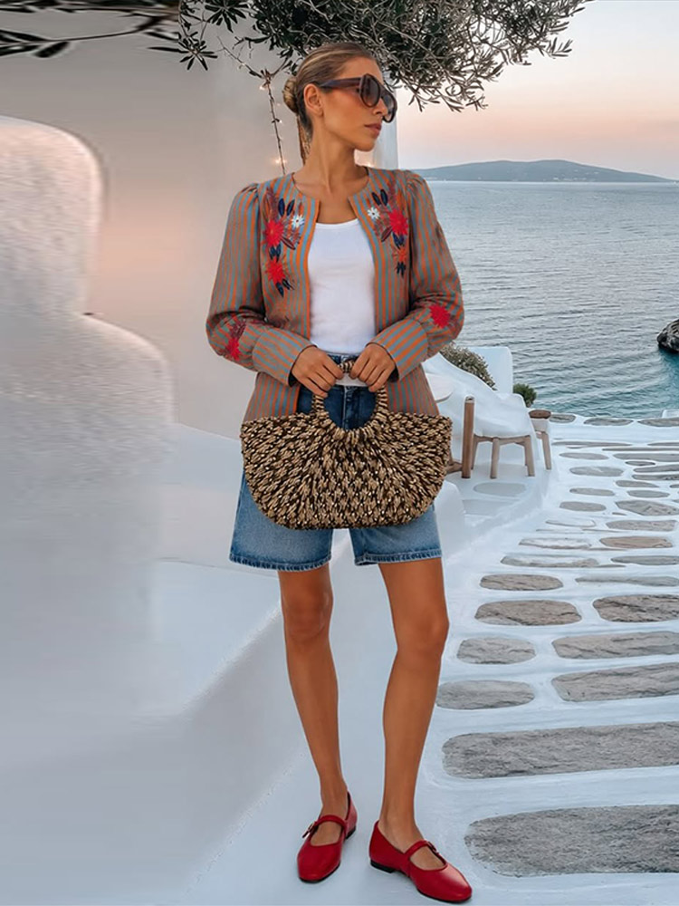 Giacca Ricamata a Righe con Fi - Jackets recensione e prezzo