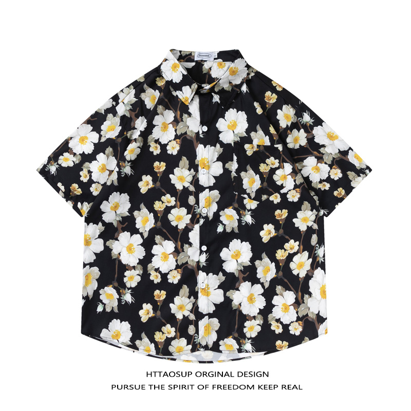 HTTAOSUP Camicia da uomo a man - Vintage Hawaiian Floral Shirt recensione e prezzo